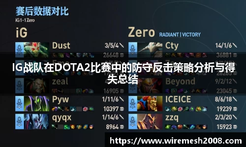 IG战队在DOTA2比赛中的防守反击策略分析与得失总结